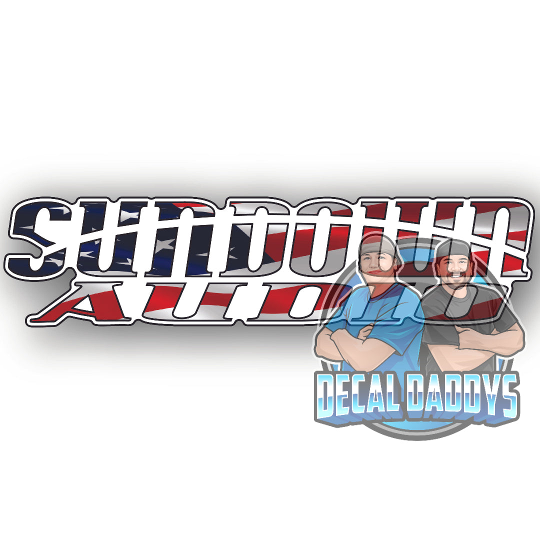 Sundown Audio US Flag White Background Sticker